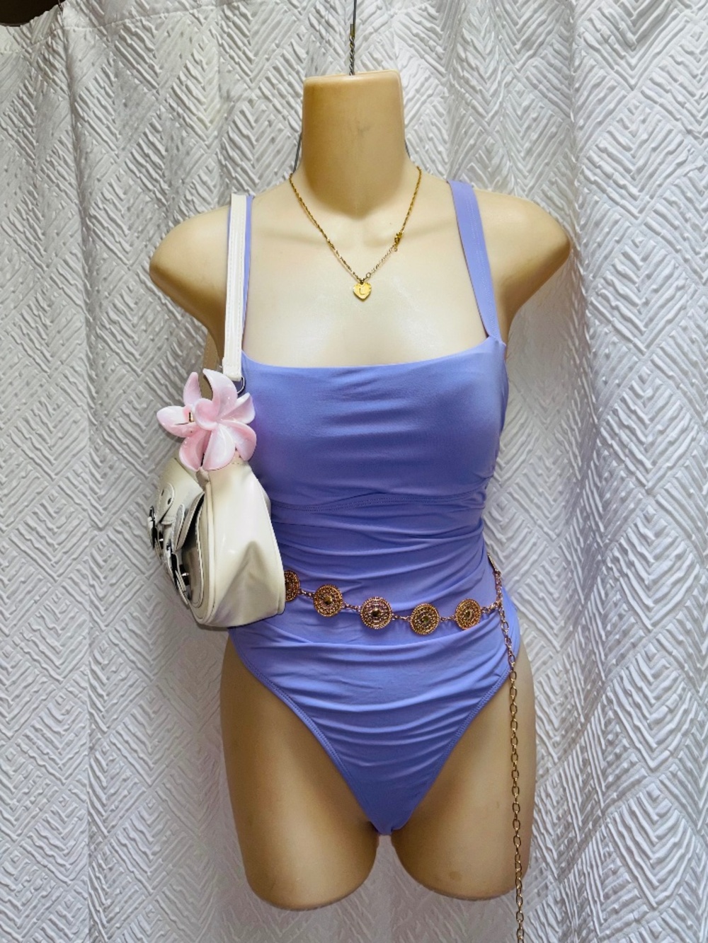 Lilac one piece bodysuit medium